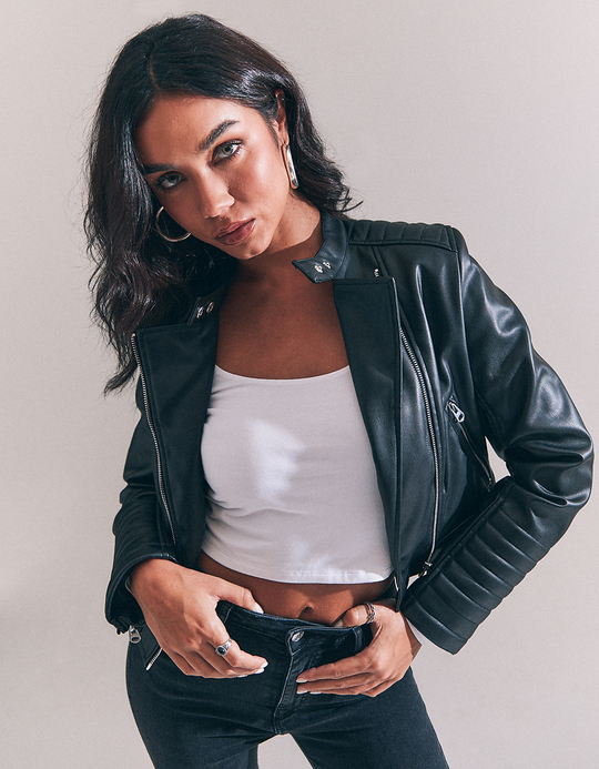 TALLY WEiJL, Chiodo In Similpelle Nero for Women