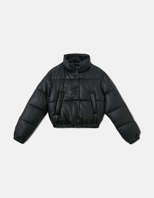 TALLY WEiJL, Doudoune Similicuir Noire for Women