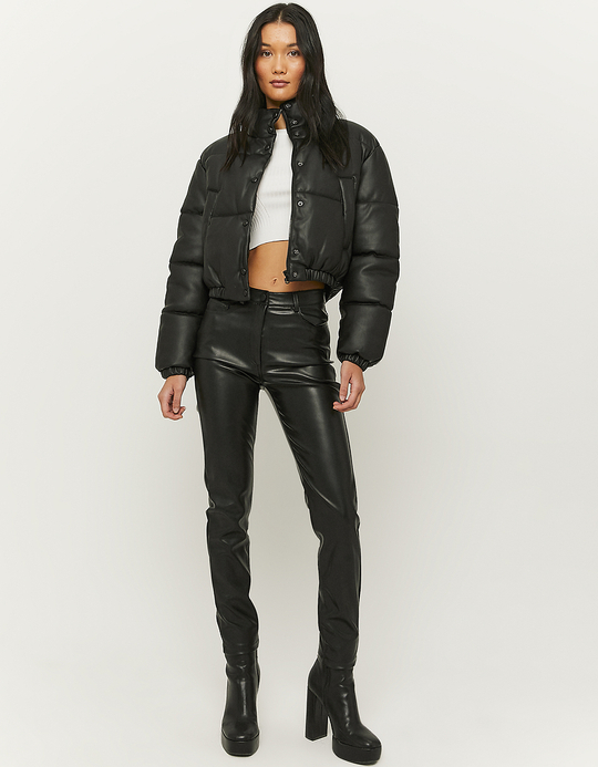 TALLY WEiJL, Doudoune Similicuir Noire for Women