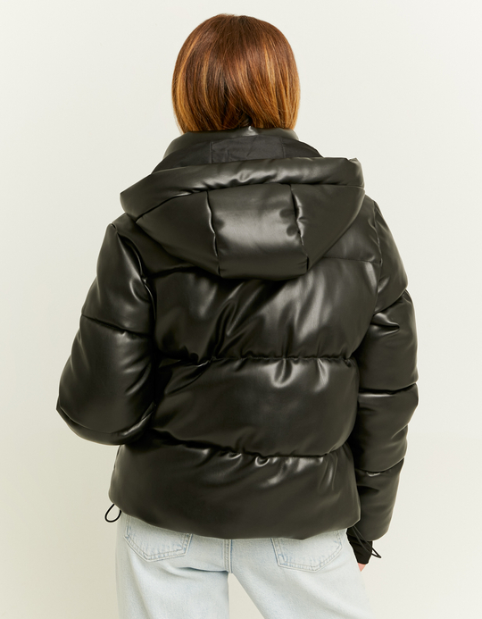 TALLY WEiJL, Black Fake Leather Padded Jacket for Women