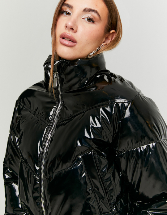 TALLY WEiJL, Doudoune Noire en Vinyle for Women