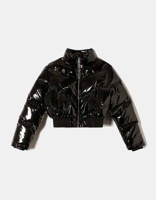 TALLY WEiJL, Doudoune Noire en Vinyle for Women