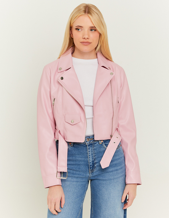 TALLY WEiJL, Veste de motard en faux cuir rose for Women