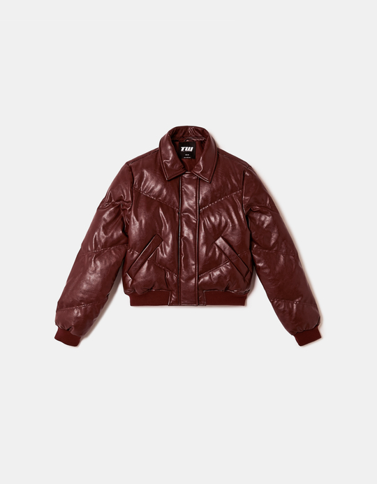 TALLY WEiJL, Burgundy Vinyl Jacket for Women
