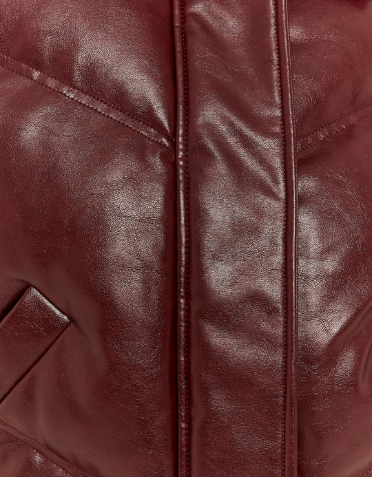 TALLY WEiJL, Burgundy Vinyl Jacket for Women