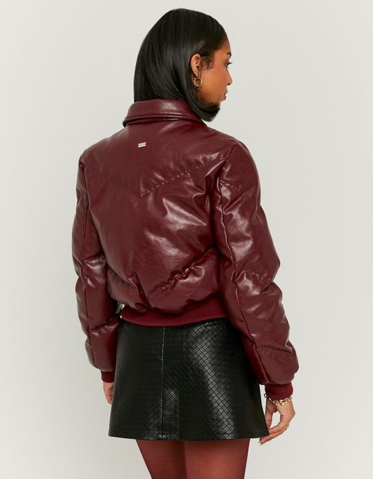 TALLY WEiJL, Burgundy Vinyl Jacket for Women