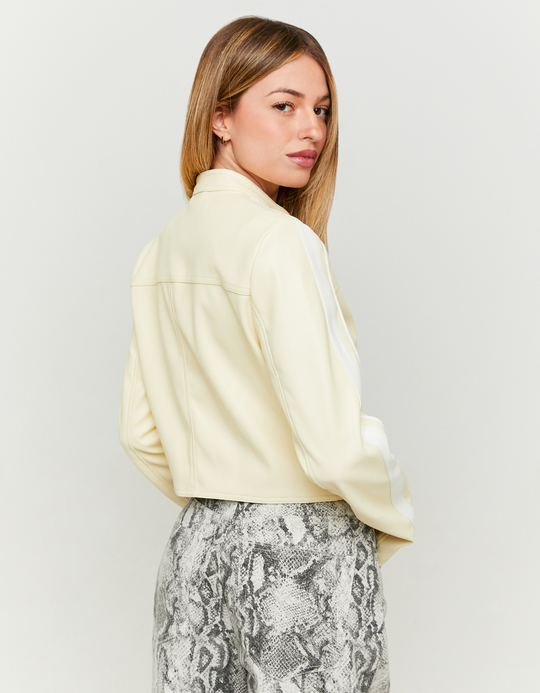 TALLY WEiJL, Giacca Biker in Finta Pelle Gialla for Women