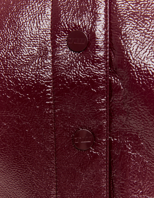 TALLY WEiJL, Burgundy Vinyl Jacket for Women