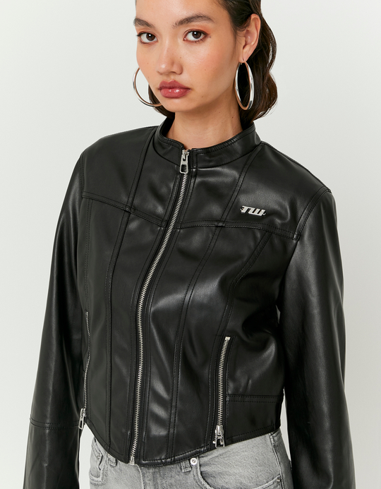 TALLY WEiJL, Schwarze kurze Bikerjacke for Women