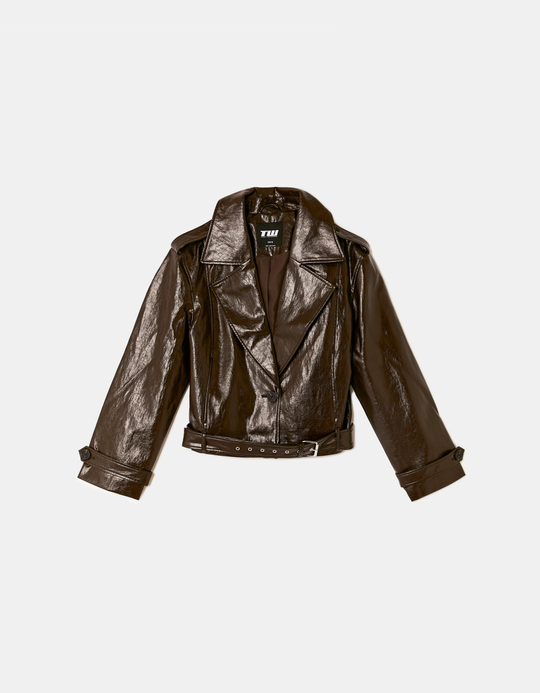 TALLY WEiJL, Brown Biker Jacket for Women