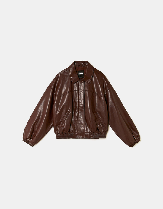 TALLY WEiJL, Oversized Burgundy Jacket for Women