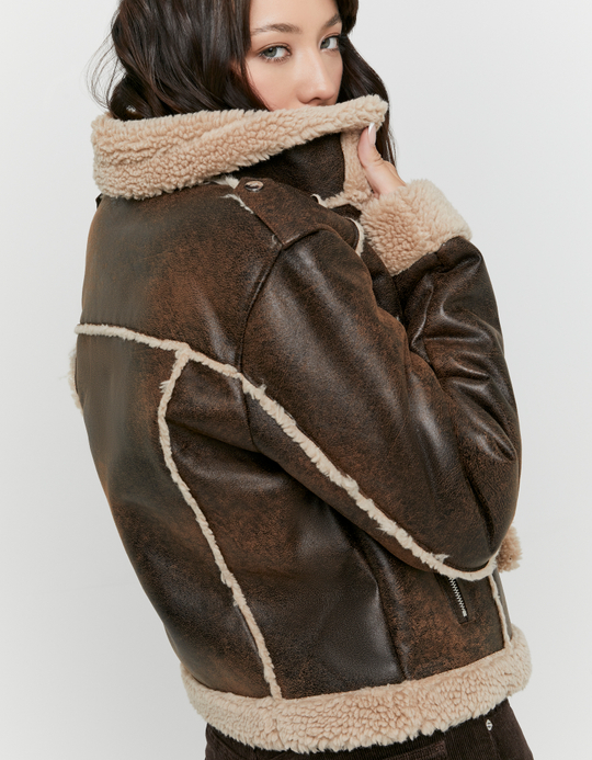 TALLY WEiJL, Brown Aviator Jacket for Women