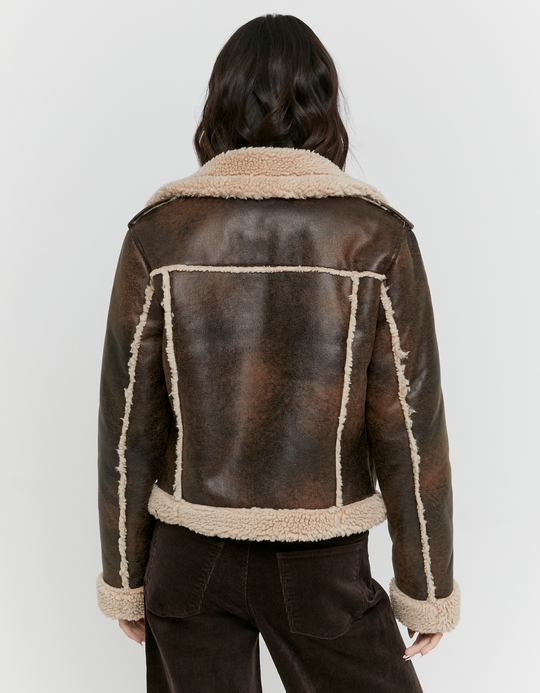 TALLY WEiJL, Brown Aviator Jacket for Women