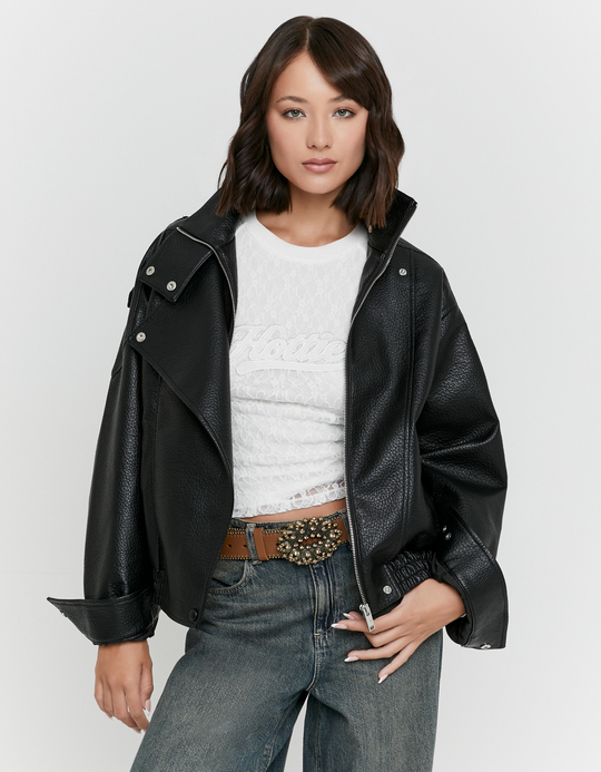 TALLY WEiJL, Bomber Oversize Nero for Women