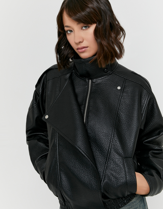 TALLY WEiJL, Bomber Oversize Nero for Women