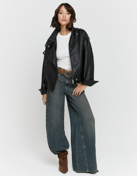 TALLY WEiJL, Bomber Oversize Nero for Women