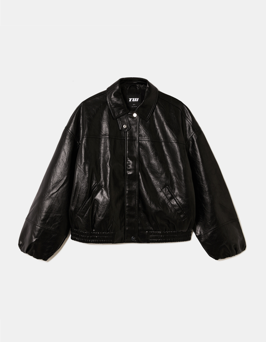 TALLY WEiJL, Veste Oversize en Similicuir Noire for Women