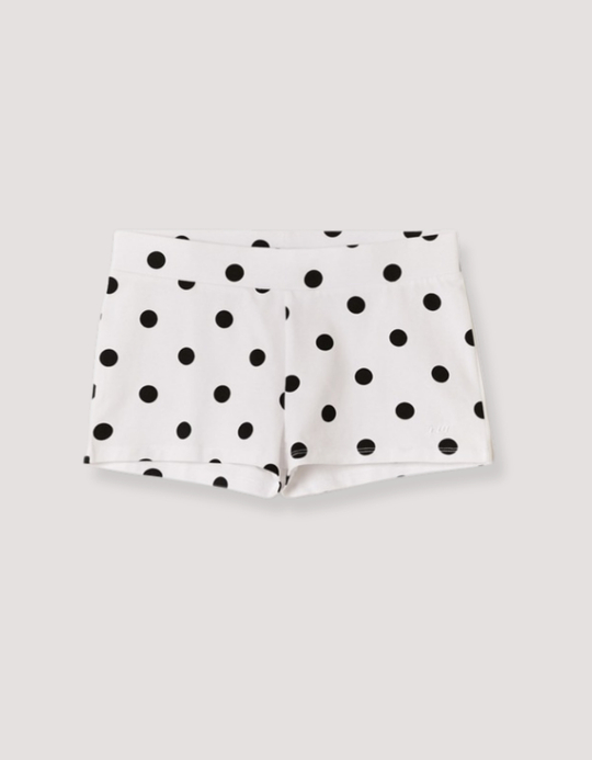 TALLY WEiJL, White Polka Dot Mini Shorts for Women