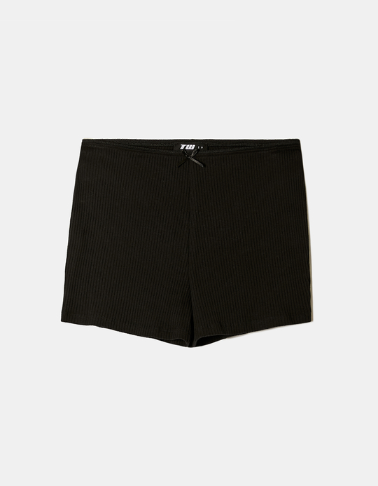 TALLY WEiJL, Black Cycling Shorts with Lace Trim for Women