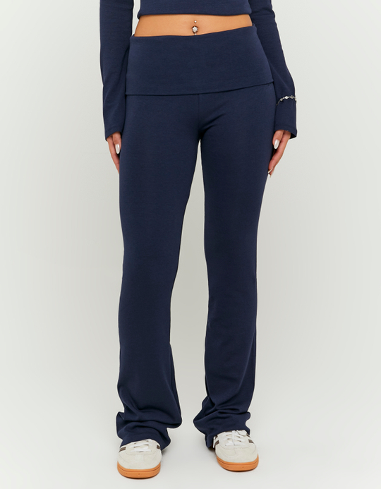 TALLY WEiJL, Basic blaue Baumwollhose for Women