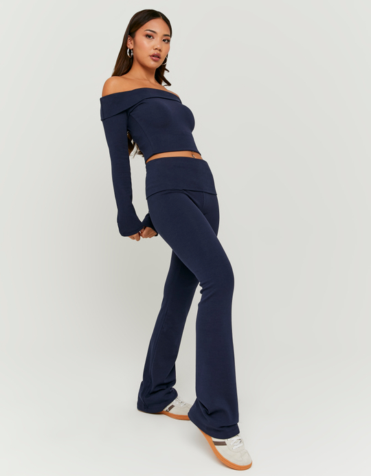 TALLY WEiJL, Pantalone Basico Blu in cotone for Women