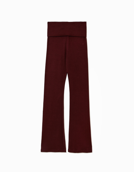TALLY WEiJL, Basic Burgundy Cotton Trousers for Women