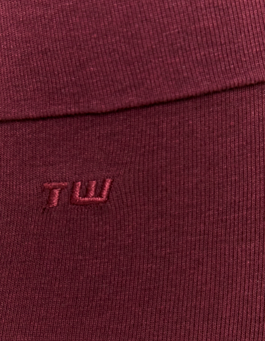 TALLY WEiJL, Basic Burgundy Cotton Trousers for Women