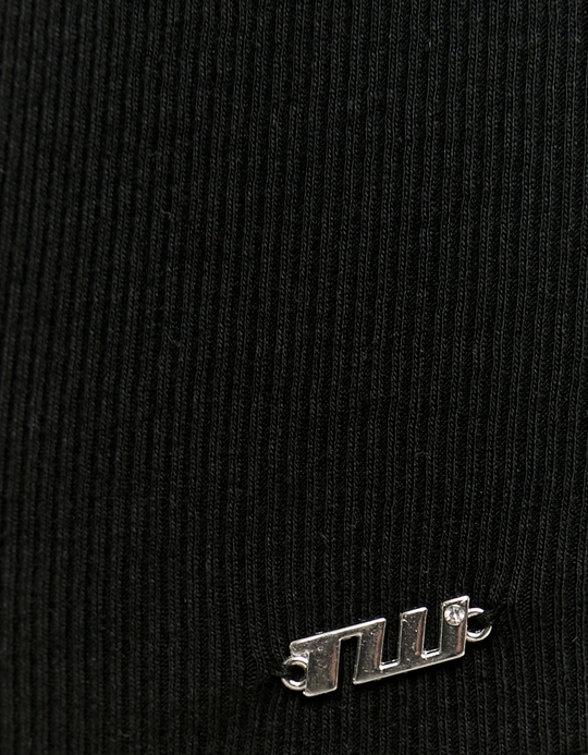 TALLY WEiJL, Black Mid Waist Cotton Shorts for Women
