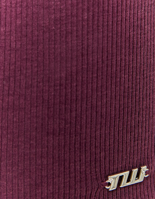 TALLY WEiJL, Purple Mid Waist Cotton Shorts for Women
