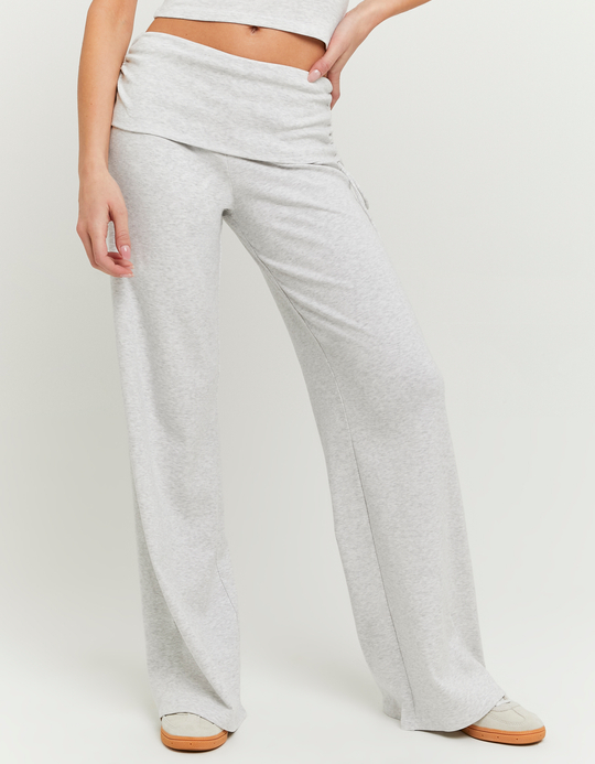TALLY WEiJL, Leggings flare grigi a vita media for Women