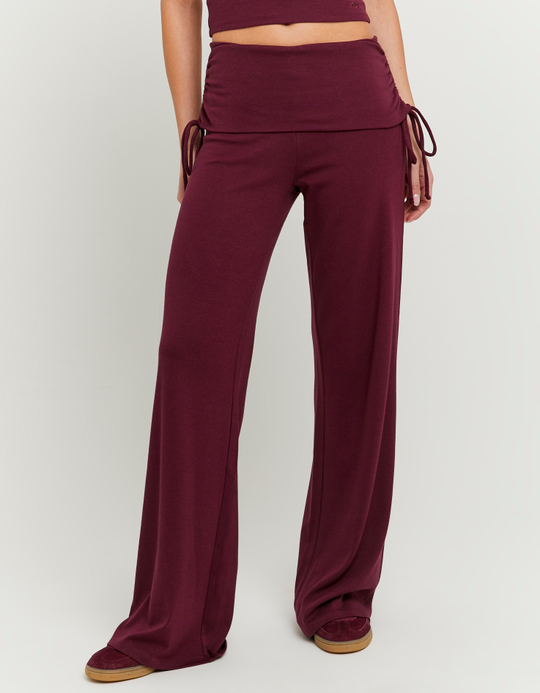 TALLY WEiJL, Legging flare borgogna a vita media for Women