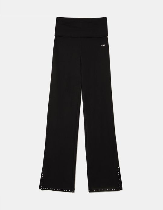 TALLY WEiJL, Legging Flare Noir avec Clous for Women