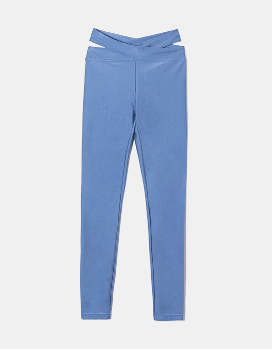 TALLY WEiJL, Legging Brillant Bleu Skinny for Women