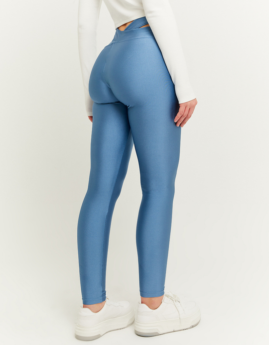 TALLY WEiJL, Legging Brillant Bleu Skinny for Women