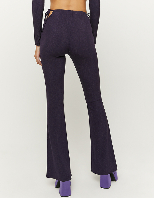TALLY WEiJL, Fioletowe legginsy z lureksu for Women