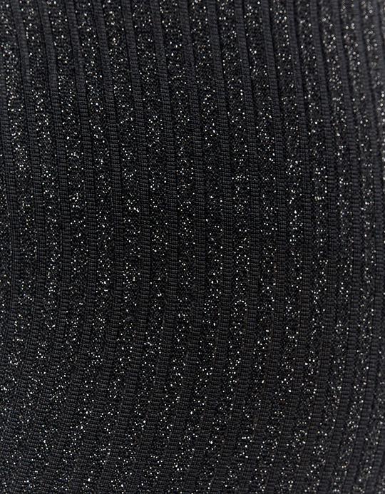 TALLY WEiJL, Leggings a Zampa in Lurex Neri for Women