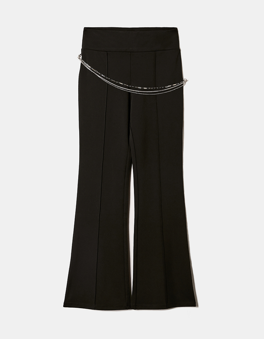 TALLY WEiJL, Legging Noir avec Chaînes sur les Hanches for Women