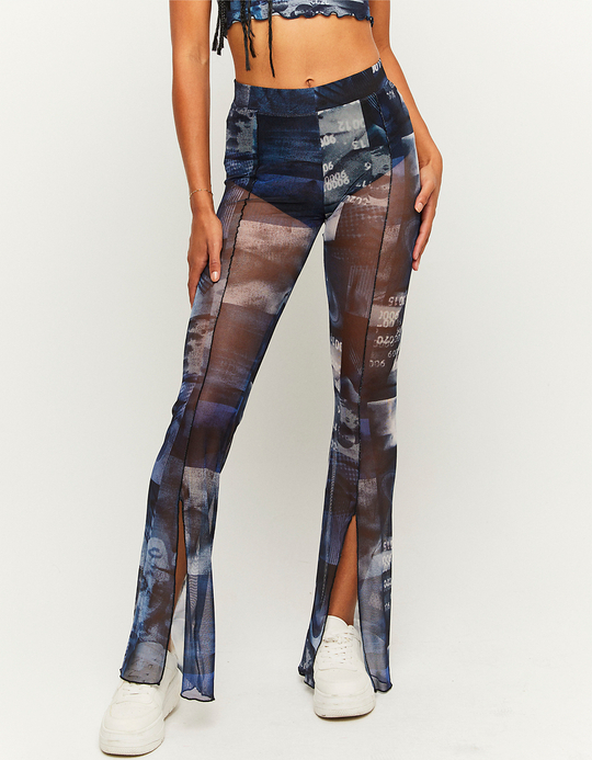 TALLY WEiJL, Leggings A Zampa In Mesh for Women