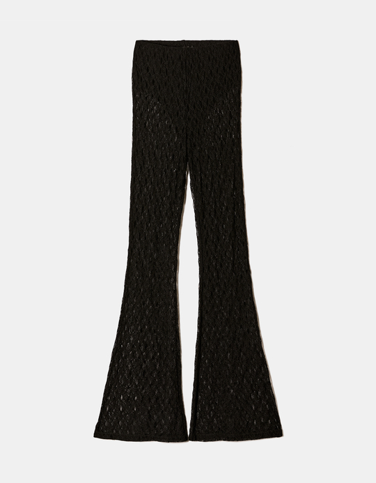 TALLY WEiJL, Mid Waist Flare Leggings in Lace for Women