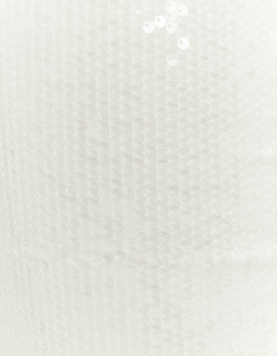 TALLY WEiJL, White Sequined Flare Leggings for Women