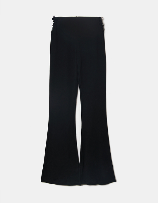 TALLY WEiJL, Czarne legginsy z wycięciem z wysokim stanem for Women