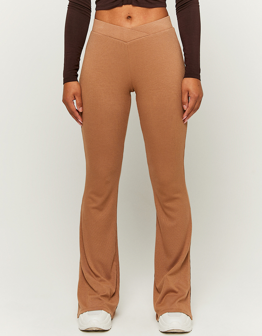 TALLY WEiJL, Legging Flare Marron for Women