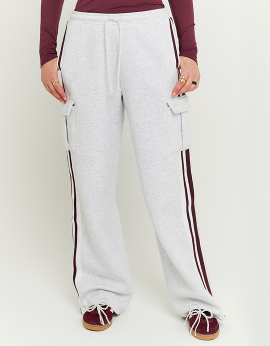TALLY WEiJL, Grey Wide Leg Cargo Joggers for Women