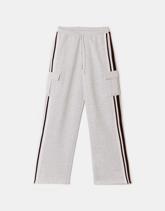 TALLY WEiJL, Grey Wide Leg Cargo Joggers for Women