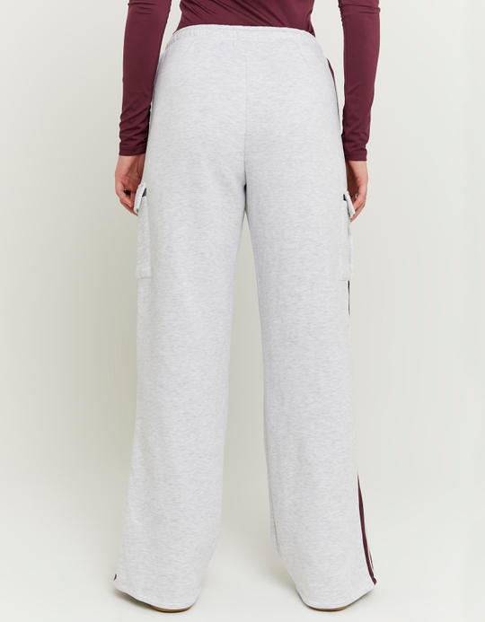 TALLY WEiJL, Grey Wide Leg Cargo Joggers for Women
