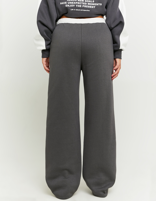 TALLY WEiJL, Grey Joggers Pants with Boxer Waist Detail for Women