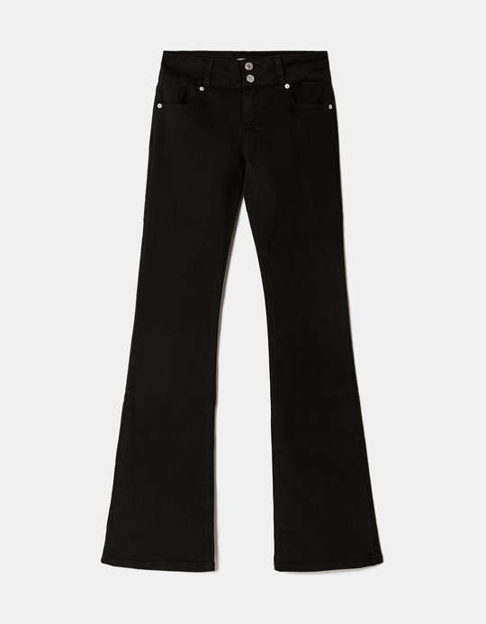 TALLY WEiJL, Black Low-Waist Flared Trousers for Women