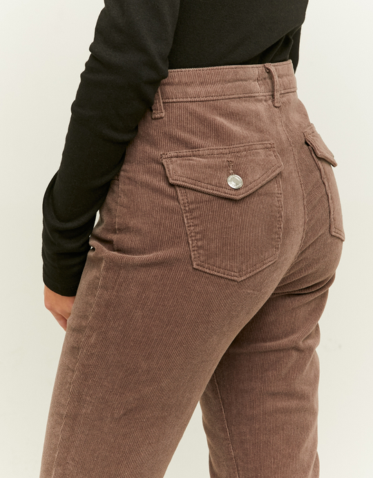 TALLY WEiJL, Pantalon Bootcut Brun en Velours Côtelé for Women