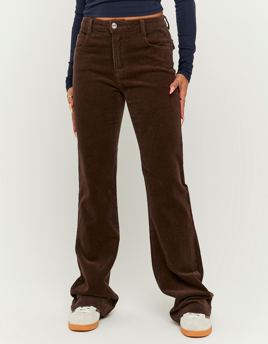 TALLY WEiJL, Brown Corduroy Bootcut Pant for Women