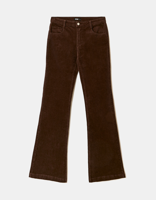 TALLY WEiJL, Braune Kord Bootcut Hose for Women